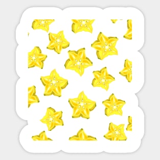 star fruit pattern Sticker